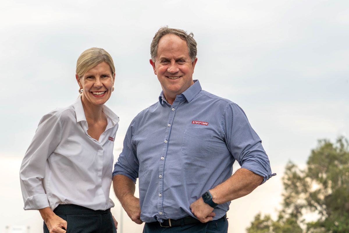 Stockyard’s incoming Chief Executive Officer, Lisa Sharp and Chair of the Stockyard Group Board, Lachie Hart.